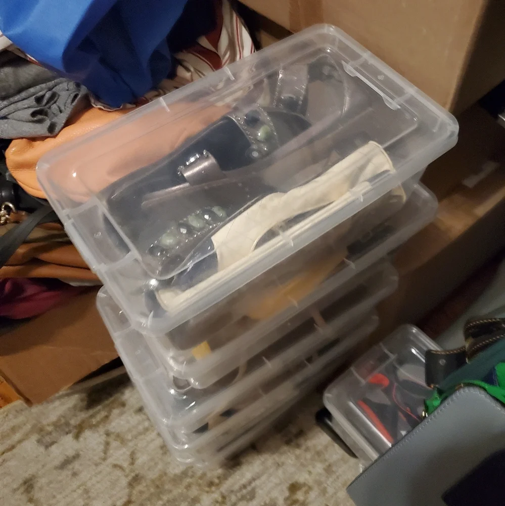 Clear Shoe Storage Box w/ lid